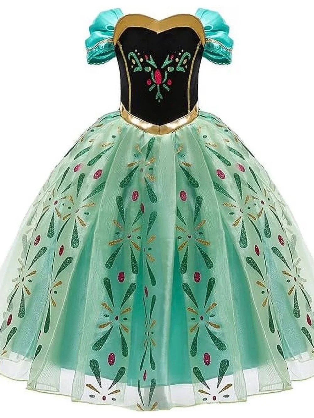 Disney ❄️ FROZEN ❄️ ANNA CORONATION DELUXE DRESS SIZE 3T-4T (100) 🌟EUC🌟